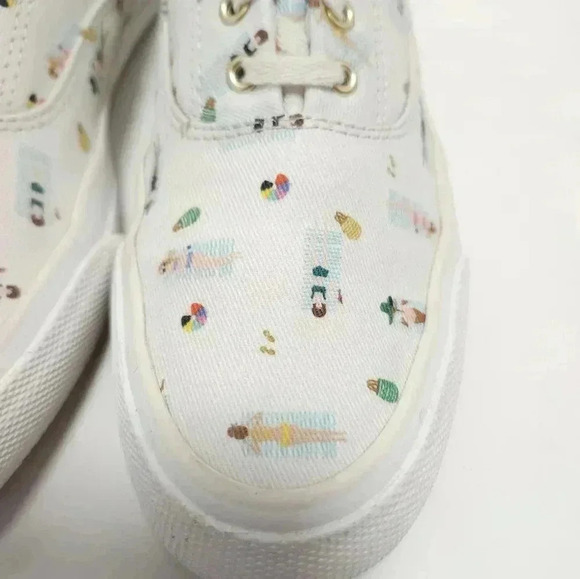 Keds Rifle Paper Co Womens Lace Up Sneaker Shoe Size 7.5 Sun Girl Swimming - Picture 3 of 9